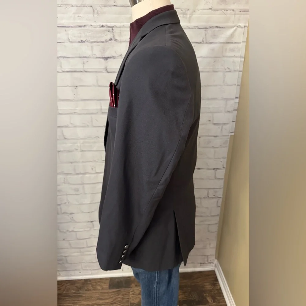 Pierre‎ Loren 44R Superior 150’s Hightech Fabric Gray Jacket Blazer Suit Career